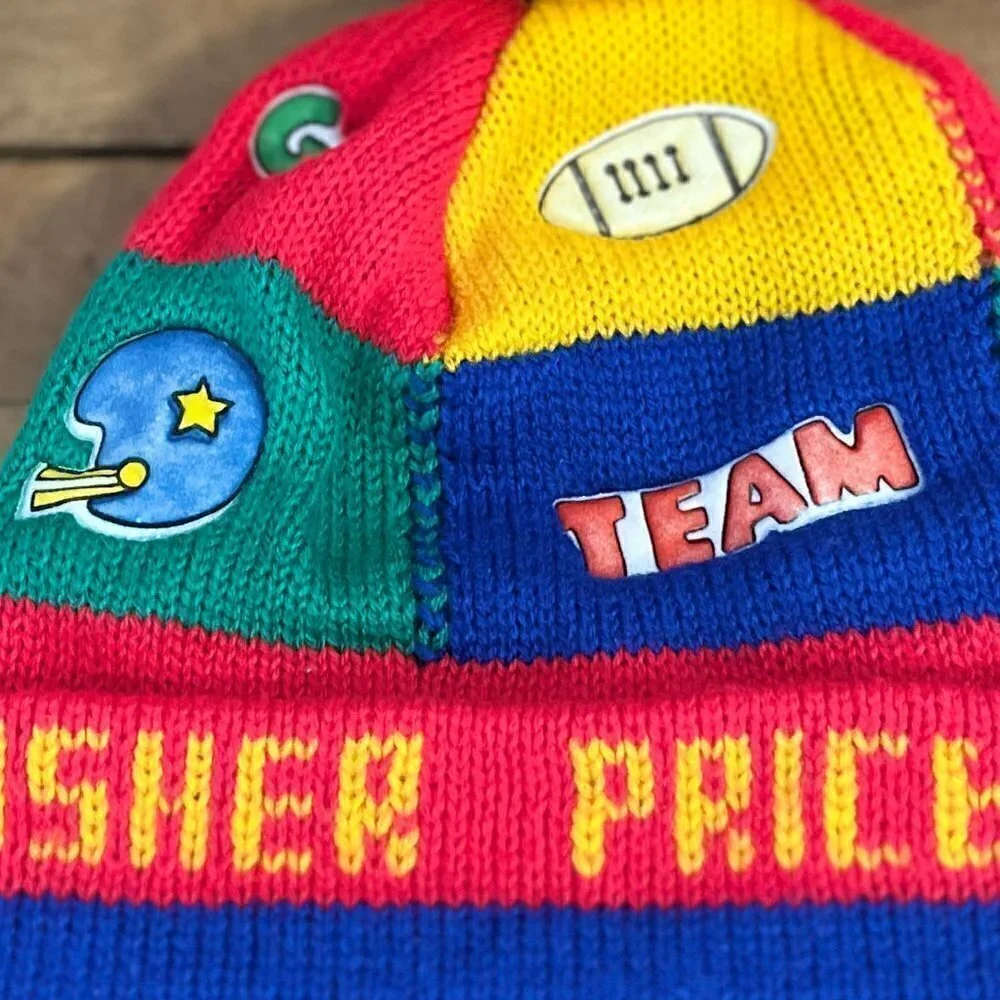 Vintage Fisher Price Baby Football Stocking Hat/Benie
